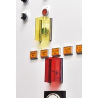 エスコ 80x 40x 30mm スイッチカバー標識(無地・透明赤) EA983E-8 1セット(3個)（直送品）