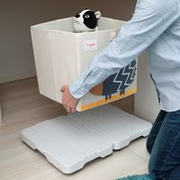 【平台車】 YAMAZEN スマートフロア NST-50(WH) 1箱（8台：1台×8）