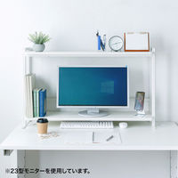 サンワサプライ クランプ式机上ラック2段タイプ MR-LC307W 1個（直送品）