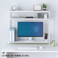 サンワサプライ クランプ式机上ラック3段タイプ MR-LC308W 1個（直送品）