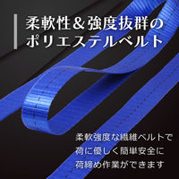 フリーク ラッシングベルト青 S字フック0.4ton 幅25mm×長さ0.5+6m 75378 1本