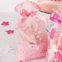 ヘッズ さくらリボン付PEギフトバッグ‐SS(20枚) SKR-RBSS 1セット(20枚×5パック)（直送品）