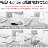 ライトニングケーブル Type-C-Lightning 1m シルバー U2C-APCL10SV エレコム 1個（直送品）