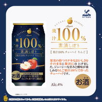 チューハイ 素滴しぼり 果汁100% りんご 350ml 1ケース(24本) りんごサワー 酎ハイ