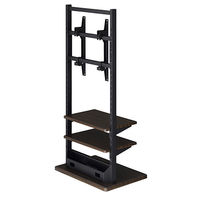 ハヤミ工産 TIMEZ KF-700 壁寄スタンド ～55V型 幅550×奥行380×高さ1176mm ブラウン 1台（直送品）