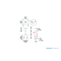 ハヤミ工産 HAMILeX TH-70 天吊り金具 ～50V型 幅240×奥行240mm ブラック TH-B74S 1台（直送品）