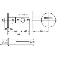 AGENT(エージェント) サンロック 円筒錠 玄関錠 ピンシリンダー S-200P 大黒製作所 1セット（直送品）
