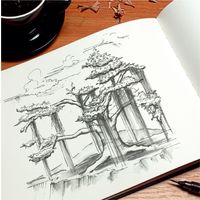 スケッチブック ロディア RhodiaTouch(ロディアタッチ) ペン＆インク　ウォッシュパッド　Ａ４　 ホワイト用紙 1冊（直送品）