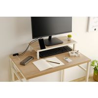 アイリスオーヤマ ケーブル収納デスク　モニター台付 幅80cm CSD-800M 1台（直送品）