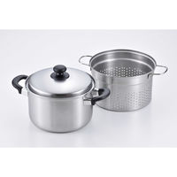 和平フレイズ 燕三 IH対応片手鍋18cm&両手鍋20cm&パスタポット22cm(お玉付) EM-022 1個（直送品）