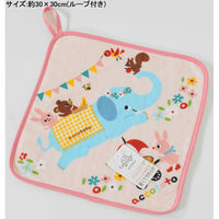 内野 アッコトト　accototo 内野　スクールタオル　(約)30×30cm ピンク 9113W226 P 1枚（直送品）