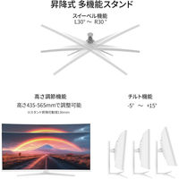 JAPANNEXT 34インチ ウルトラワイド曲面ディスプレイ JN-IPS34Q-HC6-W 1台（直送品）