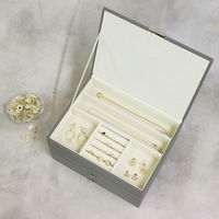 MOJYU ジュエリーボックス ゲージ 3段 ストームグレー JWB-008 1台（直送品）