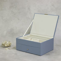 MOJYU ジュエリーボックス ゲージ 2段 ゼニスブルー JWB-003 1台（直送品）