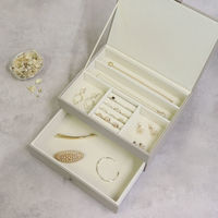 MOJYU ジュエリーボックス ゲージ 2段 サンドベージュ JWB-002 1台（直送品）