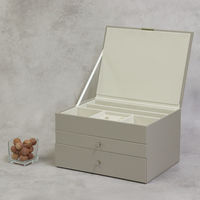 MOJYU ジュエリーボックス ゲージ 3段 サンドベージュ JWB-009 1台（直送品）