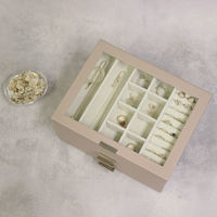 MOJYU ジュエリーボックス アシャ 3段 ピーチベージュ JWB-024 1台（直送品）