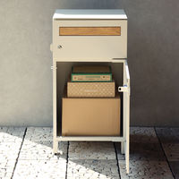 MOJYU ジャン 宅配ボックス付ポスト グレージュ 1台（直送品）