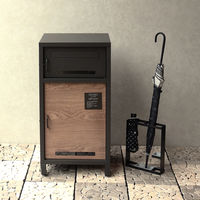 MOJYU ラウロ 宅配ボックス付ポスト ディムグレー 1台（直送品）