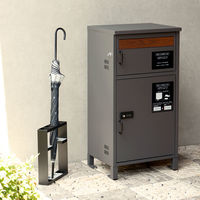 MOJYU ルフィナ 宅配ボックス付ポスト ダークグレー 1台（直送品）