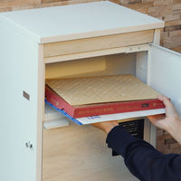 MOJYU メイジー 宅配ボックス付ポスト メイジー ホワイト/ホワイト木目 1台（直送品）