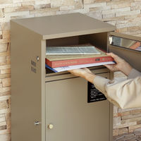 MOJYU ミーナ 宅配ボックス付ポスト ミーナ ミルクティーベージュ 1台（直送品）