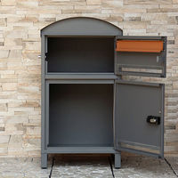 MOJYU リーノ 宅配ボックス付ポスト グレー 1台（直送品）