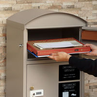 MOJYU リーノ 宅配ボックス付ポスト ライトベージュ 1台（直送品）