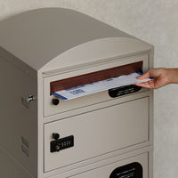 MOJYU プリモ 宅配ボックス付ポスト 宅配2段タイプ ライトベージュ 1台（直送品）