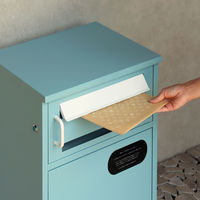 MOJYU ロレッタ 宅配ボックス付ポスト アザーブルー 1台（直送品）