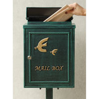 MOJYU コトリノ 鋳物スタンドポスト グリーン 1台（直送品）