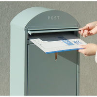 MOJYU ジェレミア スタンドポスト ブルーグレー/ホワイト 1台（直送品）