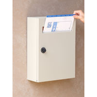 MOJYU エンツォ 壁掛けポスト グレージュ 1台（直送品）