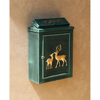 MOJYU ディアー 鋳物壁掛けポスト グリーン 1台（直送品）