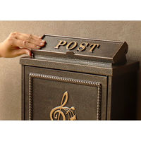 MOJYU ミュージカルノート 鋳物壁掛けポスト ブロンズ 1台（直送品）