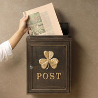 MOJYU クローバー 鋳物壁掛けポスト ブロンズ 1台（直送品）