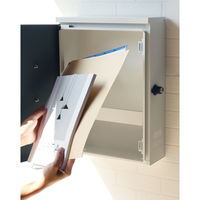 MOJYU ティーナ 壁掛けポスト エバーグリーン/ホワイト 1台（直送品）