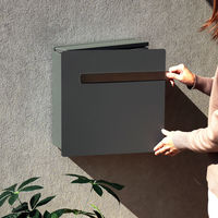 MOJYU カスト 壁掛けポスト グレー 1台（直送品）