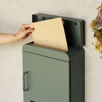 MOJYU ヴァレンテ 壁掛けポスト フォレストグリーン 1台（直送品）