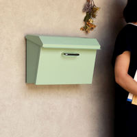 MOJYU ダフネ 壁掛けポスト セージグリーン 1台（直送品）