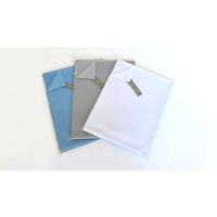 名古屋眼鏡 抗菌 業務用メガネ拭き (ループ付き) グレー 3087-02 1枚 65-0253-30（直送品）