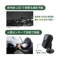 ブロードウォッチ 小型簡易防犯カメラ 200万画素 乾電池式 SEC-IRTF-1080P 1個 69-8784-21（直送品）