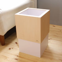 ヤマト工芸 ゴミ箱 木製 10L W CUBE ホワイト 329377 1個（直送品）