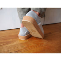 ティーライフ スリッパ Piede PU 厚底ソールスリッパ Mサイズ Lサイズ ライトグレー(M) 410180 1個（直送品）