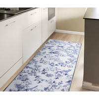 ヨコズナクリエーション キッチンマット サラサ インテリアマット 45×120cm ブルーグレー 489615 1個（直送品）