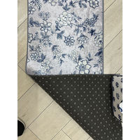 ヨコズナクリエーション キッチンマット サラサ インテリアマット 45×180cm ブルーグレー 489617 1個（直送品）