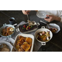 丸利玉樹利喜蔵商店 グラタン皿 20.5cm 持ち手付き ラウンド HINATA 皿 食器 洋食器 耐熱 陶器 ホワイト 343636 1個（直送品）