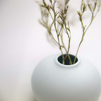 丸利玉樹利喜蔵商店 花瓶 AYAフラワーベース ラウンド 陶器 ミントグリーン 409581 1個（直送品）