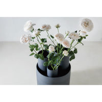 丸利玉樹利喜蔵商店 花瓶 AYA フラワーベース ロング S 陶器 ブラック 409586 1個（直送品）