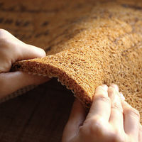 SOW 玄関マット ふかふかテラスマット 75×45cm フラワーブラウン 485207 1個（直送品）